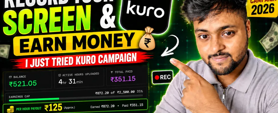 Record Your Screen & Earn Money With Kuro đĨ | I Just Tried Kuro Campaign | Kuro AI Work From Home